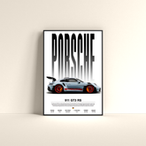 Porsche 911 GT3 RS – Precision Performance Poster Art
